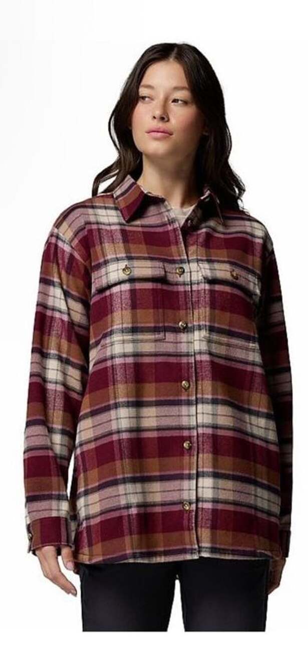 NWT Columbia Blue Point Creek Shirt Jacket XL TG Plaid Red Women's $70